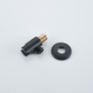 FortiFura Calvi Coude pour flexible de douche avec rosace ronde Noir mat SW542644
