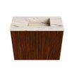 Mondiaz JOYA-DLUX 50cm toiletmeubel - kleur Ruby - Wastafel FAYE positie Rechts Zonder kraangat kleur Nata. SW1425413