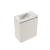 MONDIAZ TURE-DLUX Meuble toilette - 40cm - Linen - EDEN - vasque Ostra - position gauche - 1 trou de robinet SW1104913