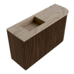 Mondiaz JOYA-DLUX 71.6cm toiletmeubel - ronding rechts kleur Walnut - Wastafel FAYE positie Links Zonder kraangat kleur Arena. SW1424356