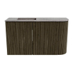 Mondiaz JOYA-DLUX Meuble de salle de bains 71,6cm - arrondi droite couleur Shadow - Vasque FAYE position Gauche Sans trou de robinet couleur Oza SW1425057