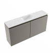 MONDIAZ TURE-DLUX meuble WC 100 cm Smoke. Lavabo EDEN Opalo position milieu. Avec 1 trou de robinet. SW1104702