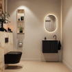 MONDIAZ TURE-DLUX Meuble de toilettes 60 cm Urban. EDEN lavabo Frappe position droite. Avec 1 trou de robinet. SW1102616