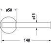 Duravit Starck T Toiletrolhouder - zonder klep - chroom SHOWROOMMODEL SHOW26039