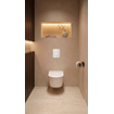 QeramiQ Dely Swirl Toiletset - 36.5x53cm - Grohe Rapid inbouwreservoir - slim zitting - witte bedieningsplaat - rechthoekige knoppen - glans wit SW1126082