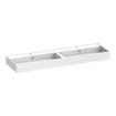 BRAUER Gravity lavabo - 160x46x13cm - 2 bassins - 2 trous de robinetterie - marbre minéral - blanc satiné SW1200488