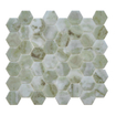 The Mosaic Factory Valencia carreau de mosaïque - 27.6x32.9cm - carreau mural et de sol - Hexagone/Hexagon - Verre recyclé Verde Marble Print Mat SW1102486