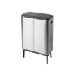 Brabantia Bo Touch Bin Hi Afvalemmer - 2x30 liter - 2 kunststof binnenemmers - matt steel fingerprint proof SW1117307