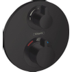 Hansgrohe Ecostat s Ensemble de douche - élément encastré - thermostat - pomme de douche - bras de douche - douchette - flexible de douche - raccord de douche - noir mat SW1208478