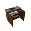 MONDIAZ TURE-DLUX Meuble toilette - 60cm - Rust - EDEN - vasque Lava - position gauche - 1 trou de robinet SW1103994