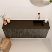 Mondiaz JOYA 100cm toiletmeubel - kleur Shadow - Wastafel FAYE positie Rechts Zonder kraangat kleur Urban. SW1421524