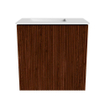 Mondiaz JOYA 40cm toiletmeubel - kleur Ruby - Wastafel FAYE positie Links 1 kraangat kleur Talc. SW1421737