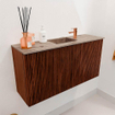 Mondiaz JOYA-DLUX Meuble de toilette 80cm - couleur Ruby - Vasque FAYE position Milieu 1 trou de robinet couleur Arena SW1425266