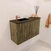 Mondiaz JOYA 71.6cm meuble de salle de bains - arrondi droit couleur Dusk - Vasque FAYE position Gauche 1 trou de robinet couleur Urban. SW1421692