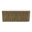 Mondiaz JOYA 101.6cm toiletmeubel - ronding rechts kleur Dusk - Wastafel FAYE positie Links Zonder kraangat kleur Talc. SW1421625