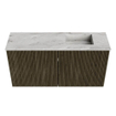 Mondiaz JOYA-DLUX Meuble de salle de bains 80cm - couleur Shadow - Vasque FAYE position Droite 1 trou de robinet couleur Glace. SW1422752