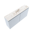 MONDIAZ TURE-DLUX Meuble toilette - 100cm - Clay - EDEN - vasque Frappe - position centrale - sans trou de robinet SW1102699