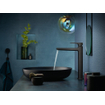 Hansgrohe Metropol 1-gats wastafelkraan 260 met push open waste met voorsprong vaste uitloop 20.4cm brushed black chroom SW297569
