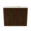 Mondiaz JOYA-DLUX Meuble de salle de bains 50cm - couleur Walnut - Vasque FAYE position Gauche Sans trou de robinet couleur Meli. SW1424412