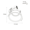 QAZQA Dept spot encastré - 7,8x7,8x6,5cm - dimmable - IP44 - noir mat SW1187257