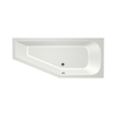 Xenz Lagoon Baignoire d'angle - 160x75x48 - bonde Centrale - Droite - Compact - acrylique - blanc mat SW102960