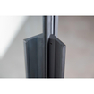 Riho Grid Porte pivotante XL 130x200cm profilé noir mat et verre clair SW258586