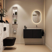 MONDIAZ TURE-DLUX Meuble toilette - 100cm - Urban - EDEN - vasque Glace - position droite - sans trou de robinet SW1103127