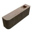 Mondiaz JOYA-DLUX 111.6cm meuble de salle de bains - arrondi gauche couleur Shadow - Vasque FAYE position Droite Sans trou de robinet couleur Saba. SW1425164
