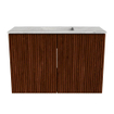 Mondiaz JOYA-DLUX Meuble de salle de bains 60cm - couleur Ruby - Vasque FAYE position Milieu Sans trou de robinet couleur Glace SW1426227