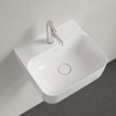 Villeroy & Boch Finion lave-mains 1 trou de robinet 43x39cm - ceramic+ avec trop-plein dissimulé blanc SW106452