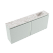 MONDIAZ TURE-DLUX Meuble toilette - 120cm - Greey - EDEN - vasque Glace - position droite - 1 trou de robinet SW1103286