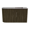 Mondiaz JOYA-DLUX Meuble de salle de bains 71,6cm - arrondi gauche couleur Shadow - Vasque FAYE position Droite 1 trou de robinet couleur Oza SW1425076