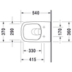 Duravit Durastyle pack wandcloset rimless diepspoel zitting wit SW85523