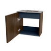 Mondiaz JOYA-DLUX 40cm toiletmeubel - kleur Walnut - Wastafel FAYE positie Rechts Zonder kraangat kleur Sombra. SW1424699