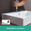 Hansgrohe Logiss wastafelkraan 210 met hoge 120° draaibare uitloop met waste chroom 0605655