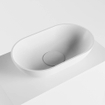 Mondiaz Fowy Meuble de toilette - 40x50x23cm - talc mat - 0 trous de robinet - lavabo centré - 1 porte - solid surface - plan MDF - lavabo : blanc SW760815