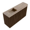 Mondiaz JOYA-DLUX 81.6cm toiletmeubel - ronding rechts kleur Walnut - Wastafel FAYE positie Links Zonder kraangat kleur Saba. SW1424722