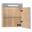 BRAUER 2.0 Armoire toilette 60x70x15cm avec 1 porte droite et éclairage LED Legno Calore SW30770