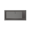 Xenz Kristal baignoire encastrable - 160x75cm - avec trop-plein - sans bonde - Acrylique Anthracite SW378411