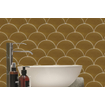 Terravito Cavoa wandtegel - 13.4x15cm - 7mm - Visschub - Goud glans SW647618