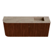 Mondiaz JOYA-DLUX 101.6cm toiletmeubel - ronding links kleur Ruby - Wastafel FAYE positie Rechts 1 kraangat kleur Arena. SW1425319