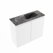MONDIAZ TURE-DLUX Meuble toilette - 60cm - Talc - EDEN - vasque Lava - position droite - sans trou de robinet SW1103594