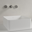 Villeroy & Boch Collaro vasque à poser - carrée 38x38cm - sans trop-plein sans trou de robinetterie ceramic+ stone white SW336078
