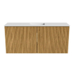 Mondiaz JOYA 90cm toiletmeubel - kleur Oak - Wastafel FAYE positie Midden Zonder kraangat kleur Talc. SW1421121