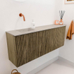 Mondiaz JOYA-DLUX 111.6cm toiletmeubel - ronding rechts kleur Dusk - Wastafel FAYE positie Links Zonder kraangat kleur Opalo. SW1423364