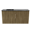 Mondiaz JOYA-DLUX 80cm toiletmeubel - kleur Dusk - Wastafel FAYE positie Links 1 kraangat kleur Lava. SW1423242