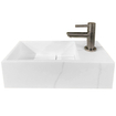 Wiesbaden Noble fontein rechts Solid surface 36 x 18 x 10 cm marmer wit SW724078