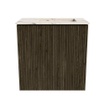 Mondiaz JOYA-DLUX 40cm toiletmeubel - kleur Shadow - Wastafel FAYE positie Rechts 1 kraangat kleur Nata. SW1424936