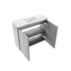 MONDIAZ TURE-DLUX Meuble toilette - 60cm - Plata - EDEN - vasque Frappe - position centrale - 1 trou de robinet SW1102959