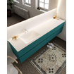 Mondiaz VICA Ensemble de meuble de salle de bain - 200cm - meuble sous-vasque smag - 4 tiroirs - lavabo cloud gauche - 1 trou de robinet - version XL 60cm de haut SW1090100